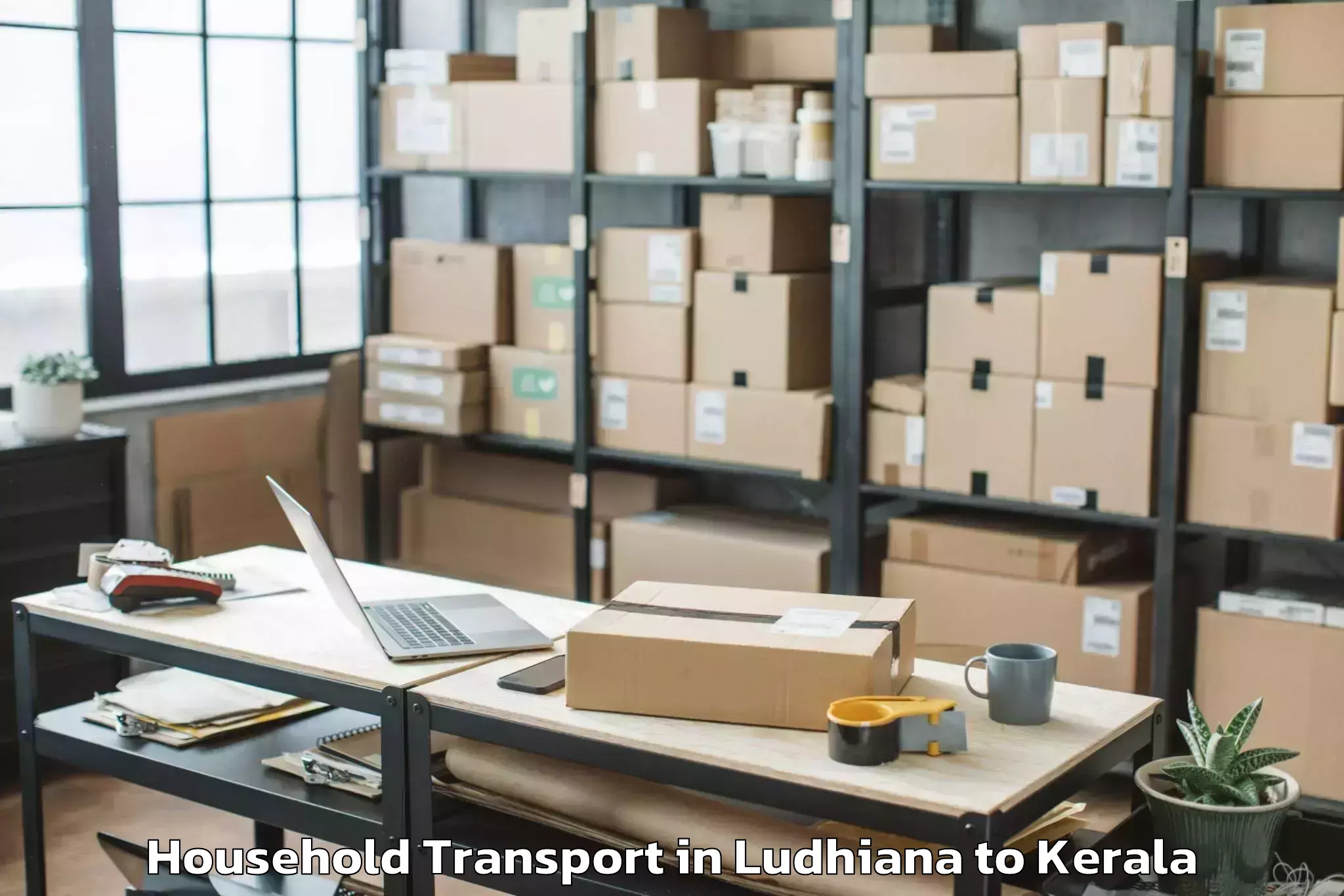 Book Ludhiana to Thrissur Household Transport